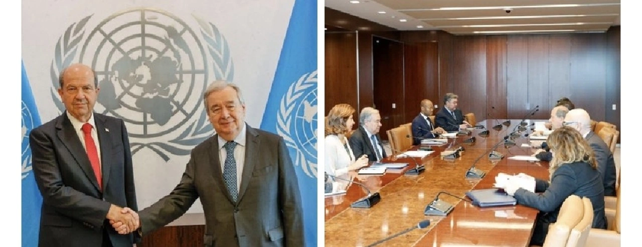 Cumhurbaşkanı Ersin Tatar, BM Genel Sekreteri Antonio Guterres ile görüştü