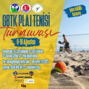 Girne’de Plaj Tenis Turnuvası